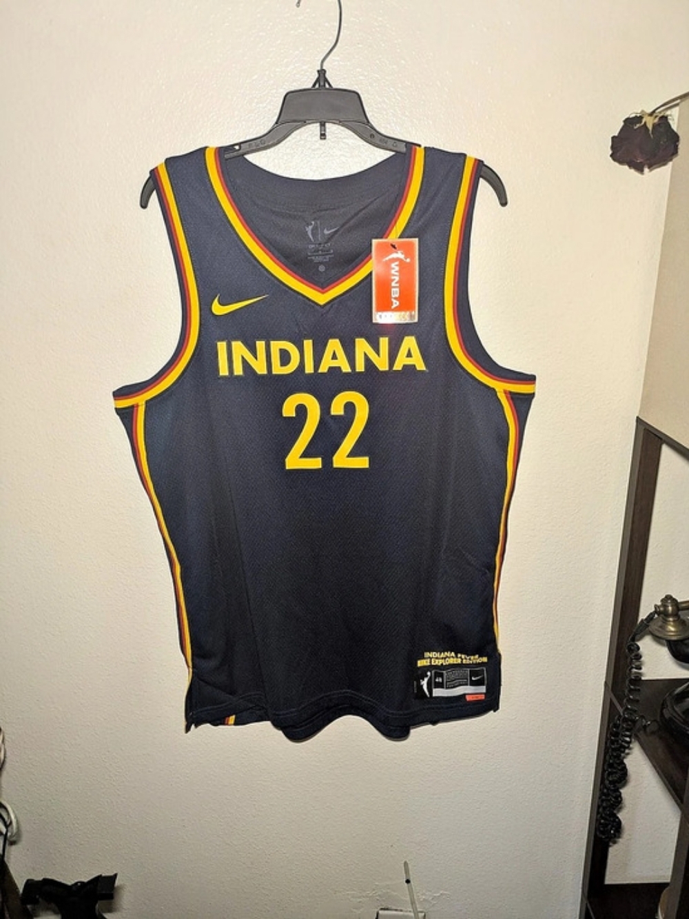Nike Indiana Fever Nike Explorer Edition #22 Caitlin Clark #22 Jersey Sz Large